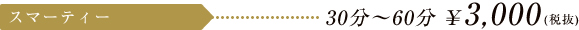 スマーティー 30分～60分 \3,150
