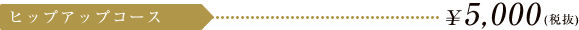 ヒップアップコース \5,250