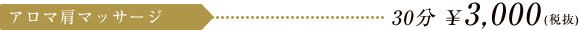アロマ肩マッサージ 30分 \3,150