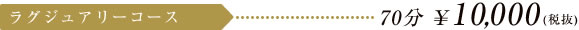 ラグジュアリーコース　70分\10,500