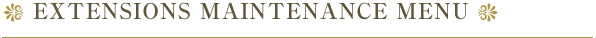 EXTENSION MAINTENANCE MENU